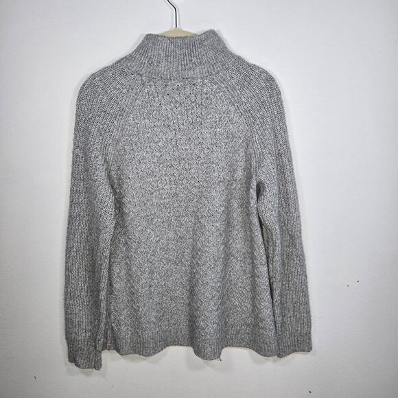 Talbots Honeycomb Gray Wool Blend Sweater. Size Medium. - Picture 2 of 8